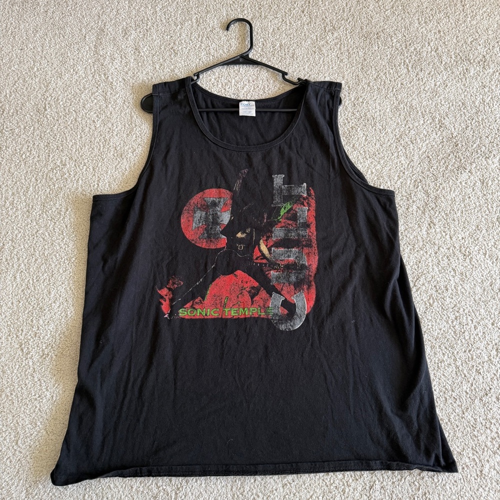 Vintage 1980s The Cult Sonic Temple Tank Top SIZE XXL Rock Band